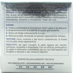CLINIANS CREMA VISO INTENSE A NOTTE 50ML
