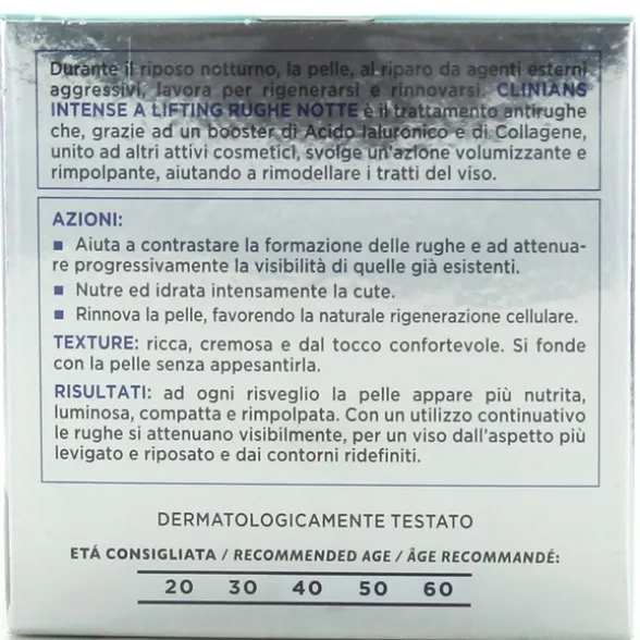 CLINIANS CREMA VISO INTENSE A NOTTE 50ML