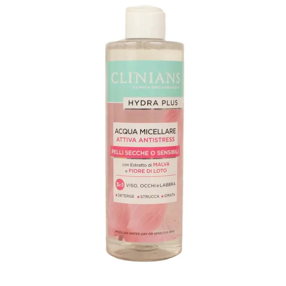 CLINIANS HYDRA PLUS ACQUA MICELLARE 3in1 ATTIVA ANTISTRESS PELLI SECCHE O SENSIBILI 400 ML