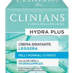 CLINIANS HYDRA PLUS CREMA IDRATANTE LEGGERA SUCCO DI ALOE VERA E AQUAMARINE PELLI NORMALI O MISTE 50 ML