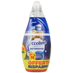 COCCOLINO WONDER WASH ODOR PROTECTION DETERSIVO BUCATO LAVATRICE 2 PEZZI DA 37 LAVAGGI DA 1480 ML