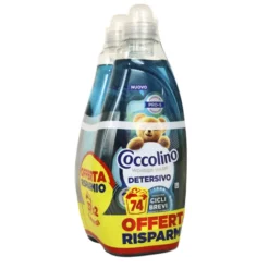 COCCOLINO WONDER WASH ULTRA CLEAN DETERSIVO BUCATO LAVATRICE 2 PEZZI DA 37 LAVAGGI DA 1480 ML
