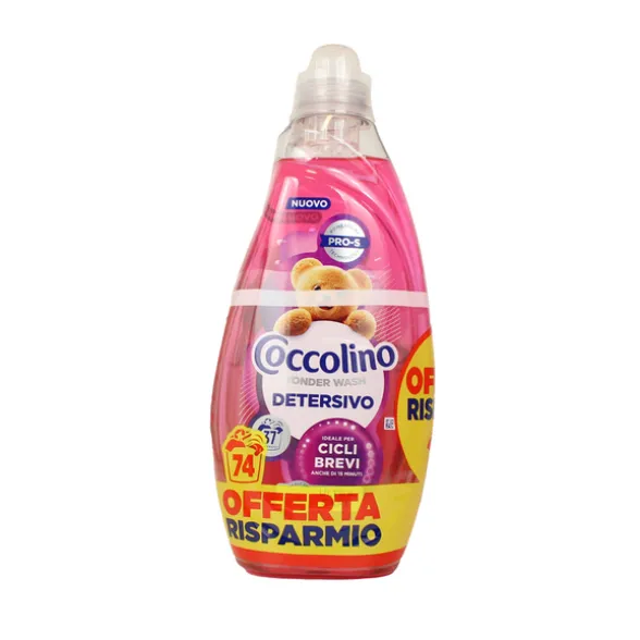 COCCOLINO WONDER WASH ULTRA CARE DETERSIVO BUCATO LAVATRICE 2 PEZZI DA 37 LAVAGGI DA 1480 ML