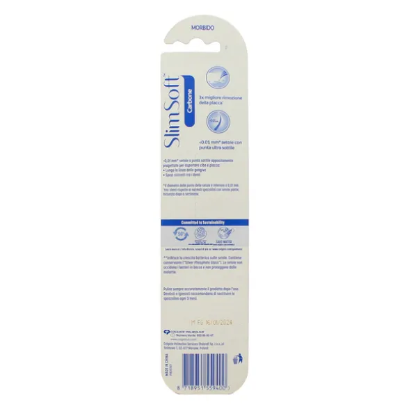 COLGATE SPAZZOLINO SLIM SOFT CARBONE MORBIDO SETOLE ANTIBATTERICHE