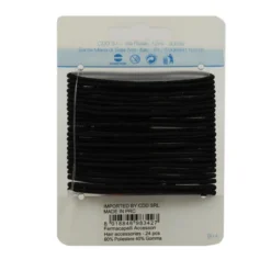 COSE DI DONNA ELASTICO NERO PER CAPELLI 24 PEZZI