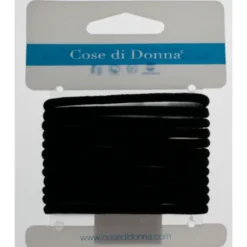 COSE DI DONNA ELASTICO NERO PER CAPELLI 12 PEZZI