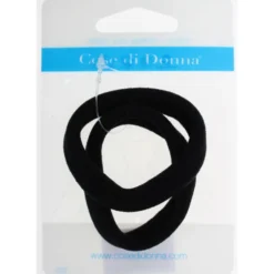 COSE DI DONNA ELASTICO NERO PER CAPELLI 2 PEZZI
