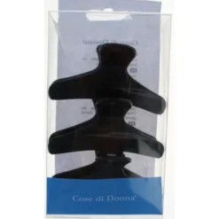COSE DI DONNA PINZA NERA PARRUCCHIERA PER CAPELLI 3 PEZZI