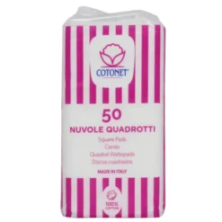 COTONET DISCHETTI MAKE-UP 50 PZ. MAXI QUADRI DI PURO COTONE IN BUSTA