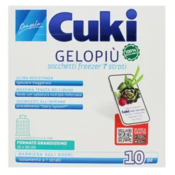 CUKI GELOPIÙ SACCHETTI FREEZER - FORMATO GRANDISSIMO - 10 SACCHETTI - LT 11.0 - CM 35X50