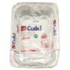 CUKI VASCHETTA ALLUMINIO CON COPERCHIO (R99L) 6 PORZIONI - 2 PEZZI - LT 1,8
