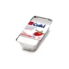 CUKI VASCHETTE ALLUMINIO CON COPERCHI (R62) PER 2 PORZIONI - 4 PEZZI - LT 0,9 (CM 21.7X11.2X5.4)
