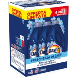 DASH DETERSIVO LIQUIDO BUCATO LAVATRICE RISVELIO PRIMAVERILE 3 PEZZI DA 20 LAVAGGI