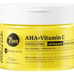 7 DAYS MY BEAUTY WEEK PEELING PADS ESFOLIANTI TONIFICANTI AHA+VITAMINA C 50 DISCHETTI VISO