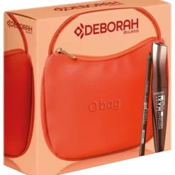 DEBORAH CONFEZIONE BORSA O'BAG COLORE ARANCIO SIZE 19x17 + MASCARA 24 ORE INSTANT BROWN + MATITA 2in1 03 BROWN MAT