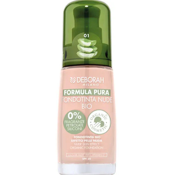 DEBORAH FORMULA PURA FONDOTINTA NUDE BIO N.01 IVORY