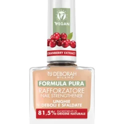 DEBORAH FORMULA PURA SMALTO CURATIVO VEGAN RAFFORZATORE UNGHIE DEBOLI E SFALDATE