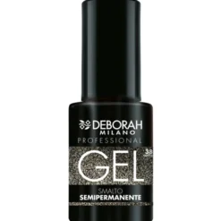 DEBORAH PRO GEL SMALTO SEMIPERMANENTE GLITTER N.38 BLACK FLASH