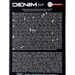 DENIM AFTER SHAVE BLACK 100 ML