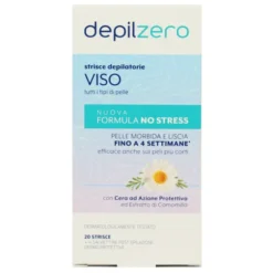 DEPILZERO 24 STRISCE DEPILATORIE VISO E BIKINICON FIOR DI LOTO e ALOE VERA PELLI DELICATE 20 PZ