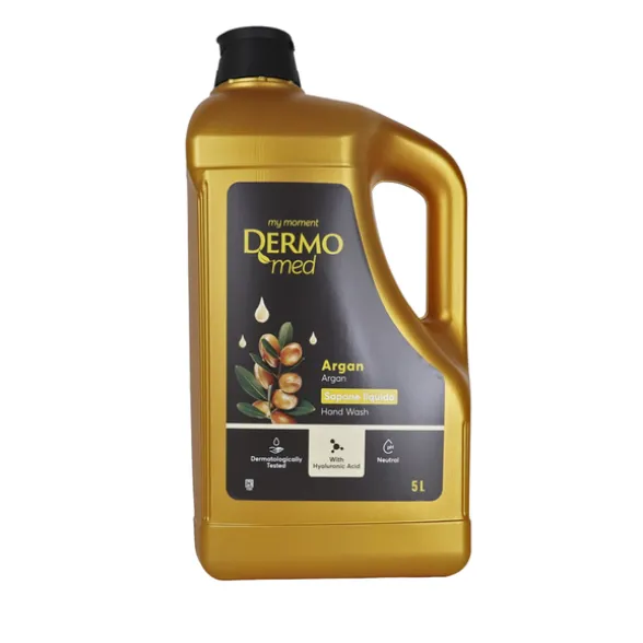 DERMOMED CREMA DI SAPONE LIQUIDO MANI OLIO D'ARGAN 5 LITRI TANICA FORMATO PROFESSIONALE