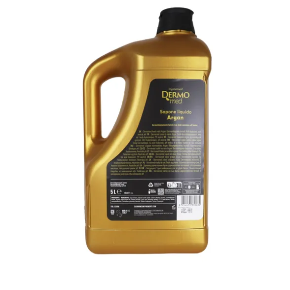 DERMOMED CREMA DI SAPONE LIQUIDO MANI OLIO D'ARGAN 5 LITRI TANICA FORMATO PROFESSIONALE
