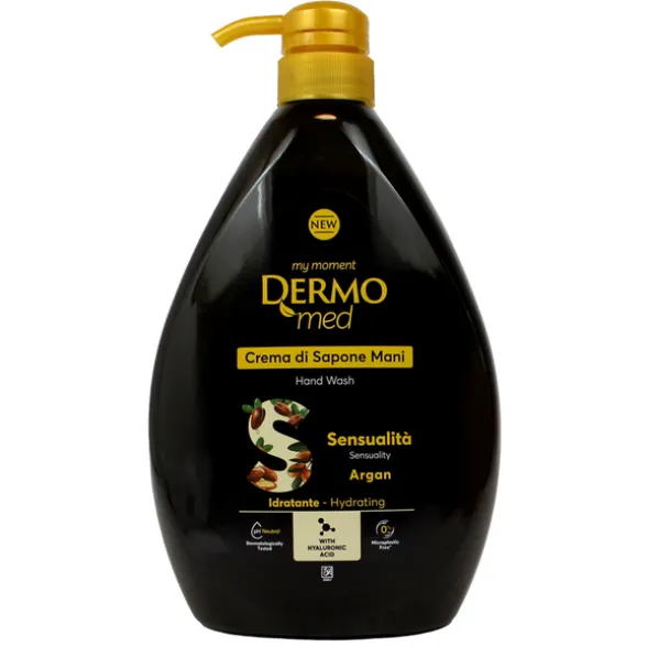 DERMOMED CREMA DI SAPONE LIQUIDO MANI SENSUALITA' OLIO DI ARGAN DISPENSER 1 LITRO
