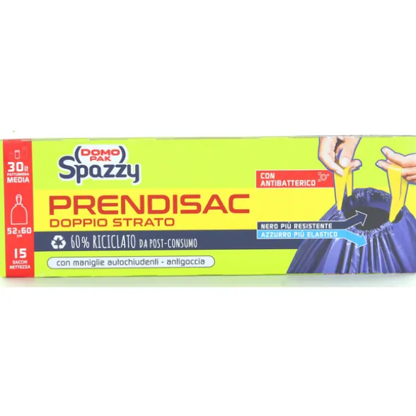 DOMOPAK SPAZZY PRENDISAC 52x60 CON MANIGLIE ROTOLO 15 PEZZI