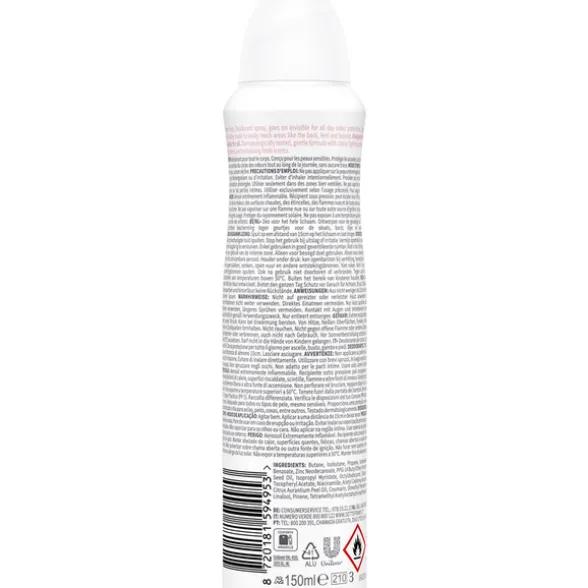 DOVE DEODORANTE BODY RASPBERRY & ROSE SPRAY 150 ML