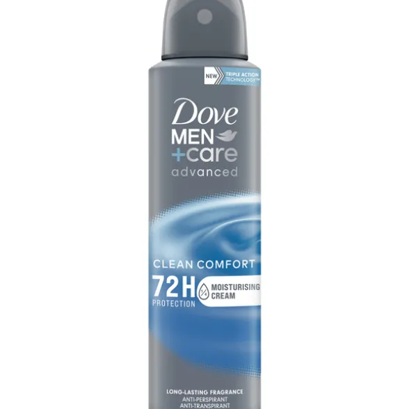 DOVE MEN CARE DEODORANTE 72H SPRAY CLEAN COMFORT ADVANCED CARE 150 ML