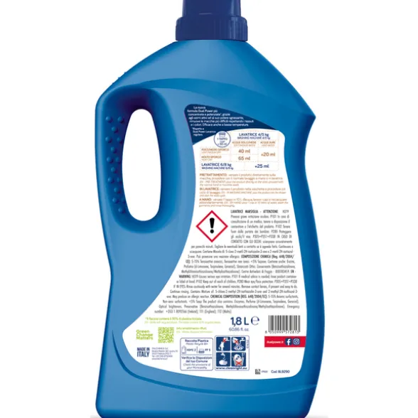 DUAL POWER DETERSIVO LAVATRICE LIQUIDO MARSIGLIA 45 LAVAGGI 1,8 LITRI