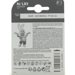 DURACELL BATTERIA ALKALINE LR1 E90 1,5V 2 PZ.