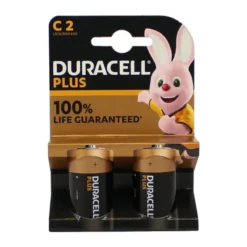 DURACELL PLUS 100 C MN1400 BATTERIA 1/2 TORCIA ALKALINE 1,5 V BLISTER 2 PZ