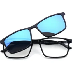 EL CHARRO OCCHIALI DA LETTURA NERO +1,00 + CLIP-ON MAGNETICO LENTI BLU SPECCHIO