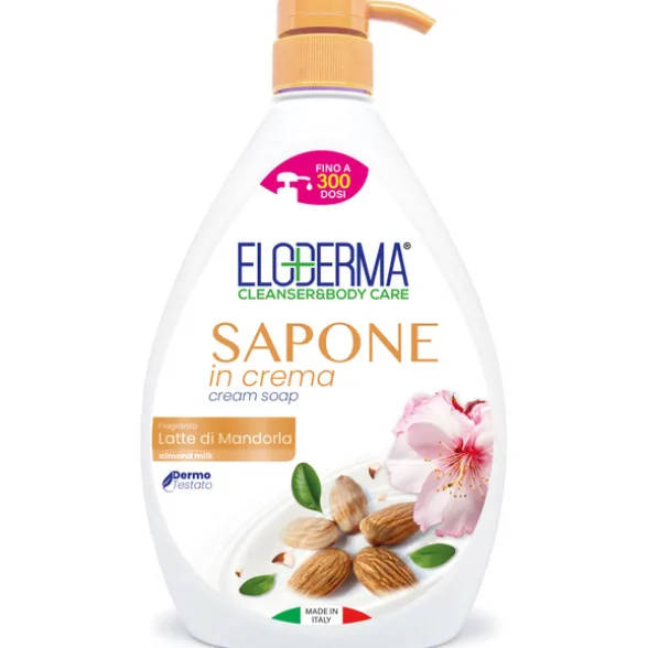 ELODERMA SAPONE IN CREMA MANI LATTE DI MANDORLA CON EROGATORE 1000 ML