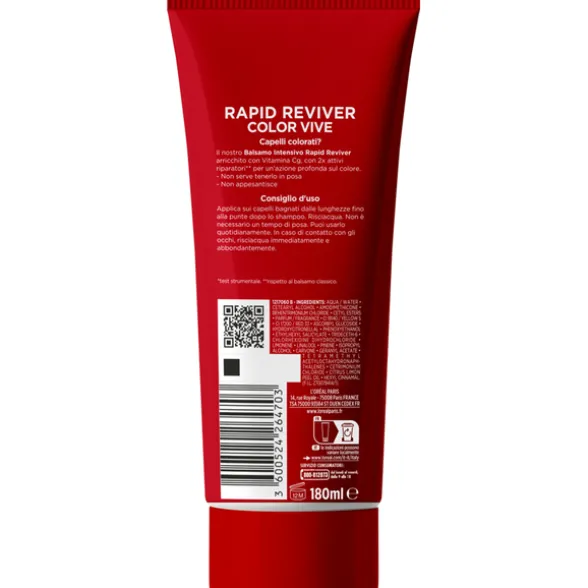 ELVIVE COLOR VIVE RAPID REVIVER BALSAMO INTENSIVO ISTANTANEO CAPELLI COLORATI 180 ML