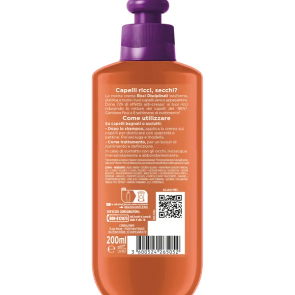 ELVIVE OLIO STRAORDINARIO CREMA DISTRICANTE SENZA RISCIACQUO RICCI DISCIPLINATI CAPELLI RICCI E SECCHI 200 ML