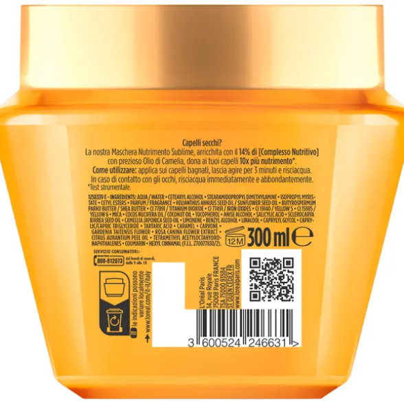 ELVIVE OLIO STRAORDINARIO MASCHERA NUTRIMENTO SUBLIME 300 ML