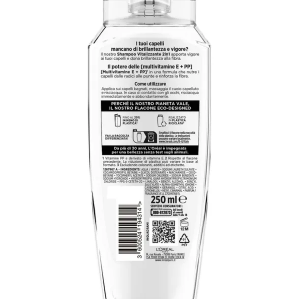 ELVIVE SHAMPOO 2in1 MULTIVITAMINICO VITALIZZANTE CAPELLI NORMALI 250 ML