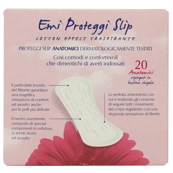 EMI PROTEGGI SLIP COTTON EFFECT 20 PZ.RIPIEGATO IN BUSTINA SALVASLIP