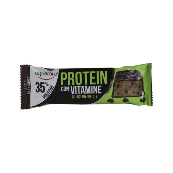 EQUILIBRA BARRETTA PROTEIN 35%SPORT & FIT LINE 16 grammi DI PROTEINE GUSTO DARK CHOCOLATE 45 grammi