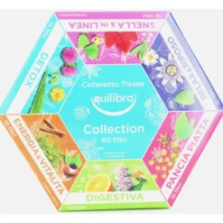 EQUILIBRA COFANETTO TISANE 60 FILTRI IN BUSTINA DA 120 grammi CONFEZIONE NATALE