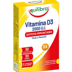 EQUILIBRA VITAMINA D3 2000 U.I.30 COMPRESSE MASTICABILI INTEGRATORE ALIMENTARE