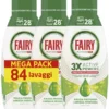 FAIRY PLATINUM GEL LAVASTOVIGLIE 3 X ACTIVE POWERS PULIZIA PROFONDA 28 LAVAGGI 504 ML x 3 PEZZI