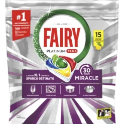 FAIRY TUTTO IN 1 PLATINUM PLUS MIRACLE 15 CAPS LIMONE