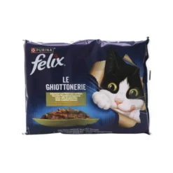 FELIX LE GHIOTTONERIE 4 BUSTE DA 85 GRAMMI2 SALMONEeZUCCHINE 2 TROTAeFAGIOLINI