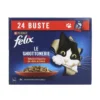 FELIX LE GHIOTTONERIE IN GELATINA 24 BUSTE DA 85 GRAMMI > 6 POLLO - 6 MANZO - 6 CONIGLIO - 6 AGNELLO