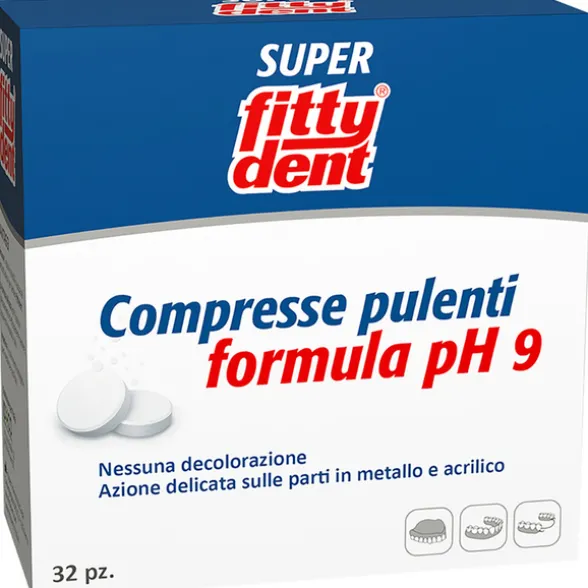 FITTYDENT 32 COMPRESSE PULENTI FORMULA pH9 PER PROTESI