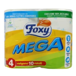 FOXY CARTA IGIENICA MEGA 4 ROTOLONI 2 VELI DECORATO