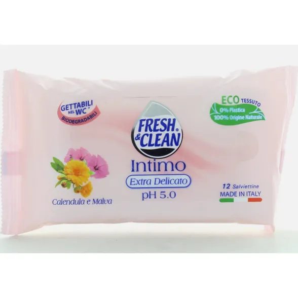 FRESH & CLEAN DETERGENTE INTIMO EXTRA DELICATO 12 SALVIETTE CALENDULA POCKET